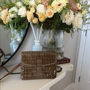 Fendi Tan Monogram Shoulder Bag